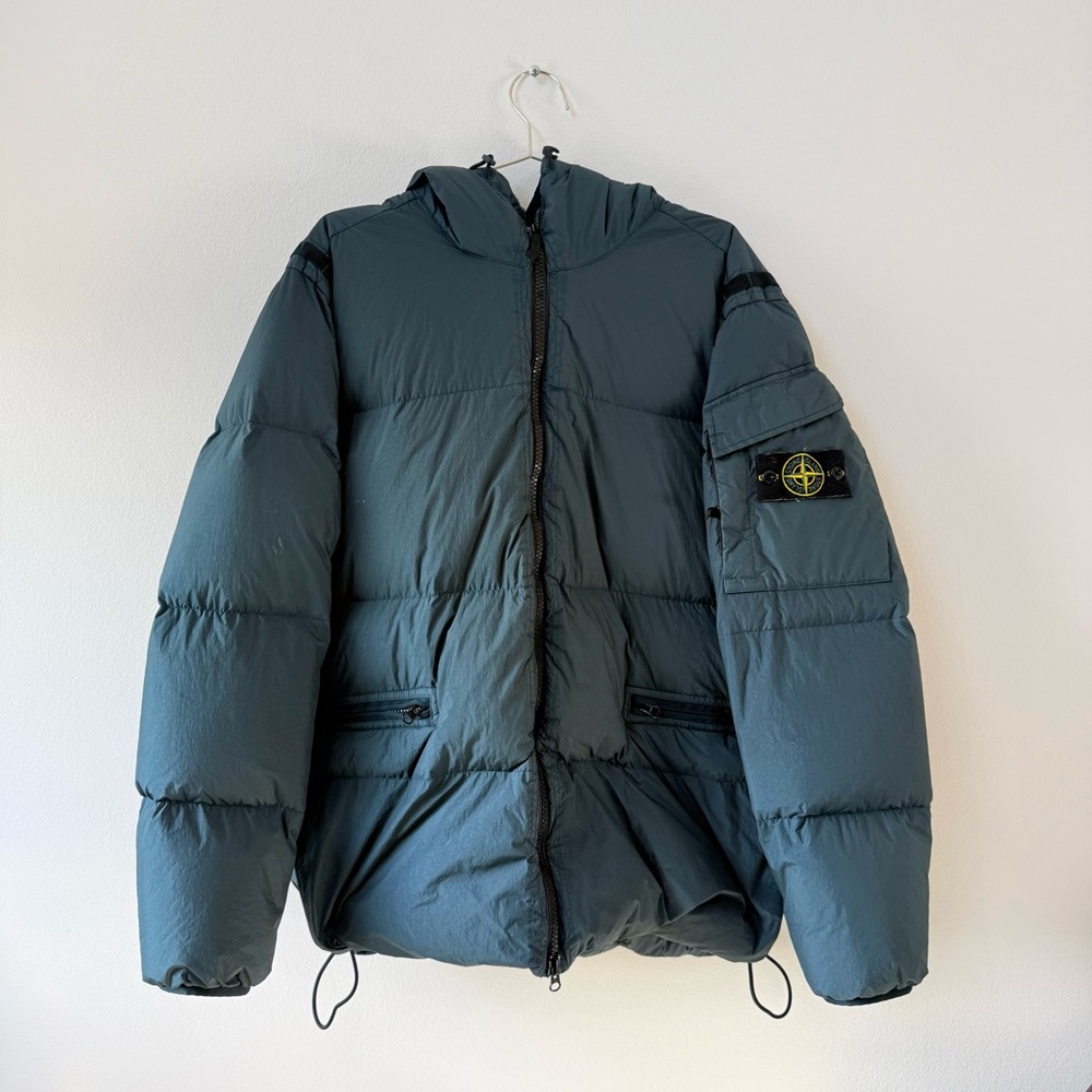 Stone Island Men's Teal/blue Puffer Jacket XL